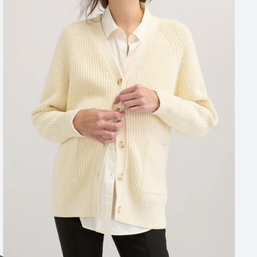 EUC sz 0 (Hatch Size 0-4) cream marlow cardigan
